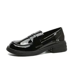VATYERTY - Mocasines retro sencillos de charol para Mujer