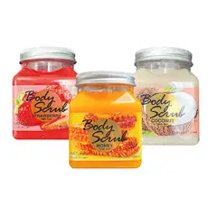 WOKALI - Pack de Exfoliantes Corporales a Base de Sal de Mar Coconut Miel y Fresa Wokaly de 500 ml