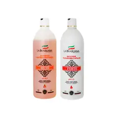 LA BRASILIANA - Shampoo Antiresiduos Meno 500Ml + Mascara Alisadora Forte 500Ml
