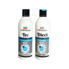 LA BRASILIANA - Shampoo Tre 3En1 Sin Sal + Máscara Cap Dieci Restauradora 500 Ml