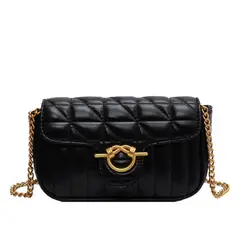 VATYERTY - Bolsa cuadrada mini neón rosado guateado con solapa