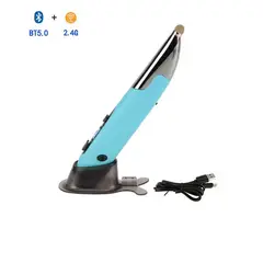 SHARGE - Ratón lápiz 2.4Ghz Inalámbrico Bluetooth Aguja Recargable Azul