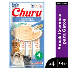 CHURU - Snack Cremoso para Gato Sabor Atún 4 x 14gr