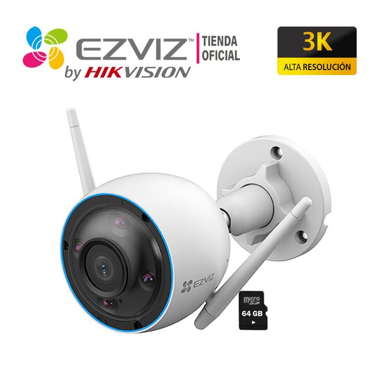 Cámara IP H3 3K 5MP Exterior IP67 Detección con IA + Sd 64Gb