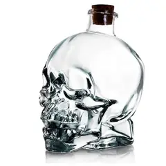 GENERICO - Jarra de vidrio con forma de Cráneo