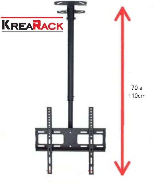 RACK PARA TV DE TECHO O PARED REGULABLE 26 A 60" Negro