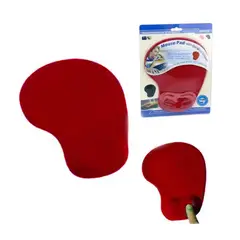 GENERICO - PAD MOUSE CON REPOSA MUÑECA GEL ROJO
