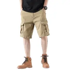 BLWOENS - Pantalones cortos masculinos para Hombre-Beige