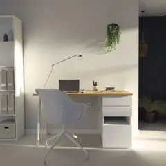 TU MESITA - ESCRITORIO MODERNO KIROBA COLOR BLANCODUNA