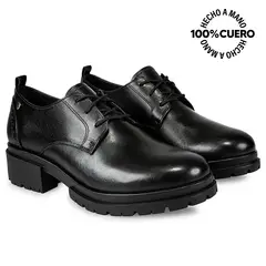 VIALE - Zapato Oxford Casual TASTE-2405 Negro Cuero