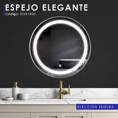 GENERICO - Espejo Circular con Luz LED