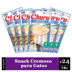 CHURU - Snack Cremoso para Gato Sabor Atún 24 x 14gr