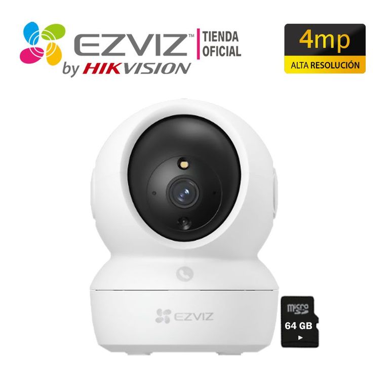 Cámara IP H6C PRO 4MP visión 360° Botón Llamada + SD64Gb