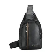 GENERICO - Morral Hombre Cuero Sintético Mochila Pechera Riñonera Calidad 3A