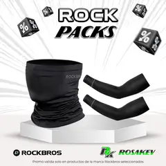 ROCKBROS - PROMO PACK BANDANA NEGRO Y MANGA NEGRO