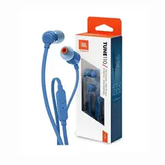 JBL - Audífonos T110 Pure Bass Sound 35mm con Micrófono Azul