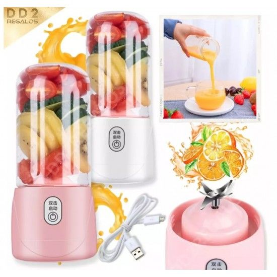 Mini Vaso Licuadoras Portátil 350 Ml Viajera rosado