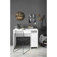 TU MESITA - ESCRITORIO CLÁSICO ORTEGA COLOR BLANCO 1 CAJÓN 1 PUERTA