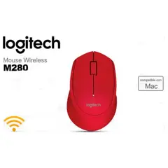 LOGITECH - Mouse Inalámbrico M280-Rojo
