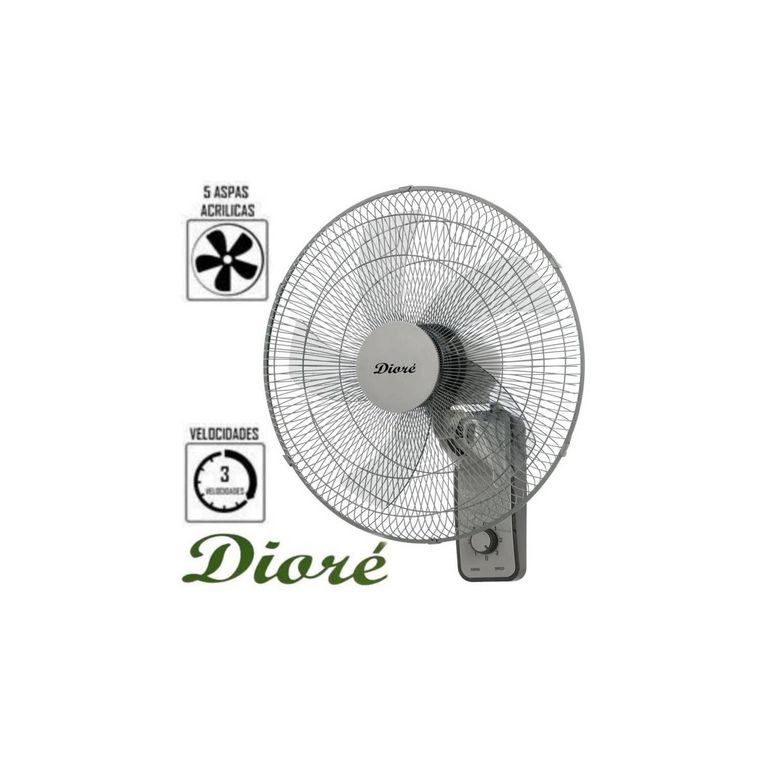 VENTILADORES DE PARED DIORE 5 ASPAS 50 WATTS