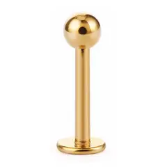 GENERICO - Piercing helix labret lóbulo tragus dorado 10mm