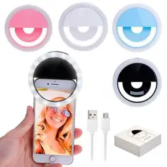OEM - Pack 4 Mini Aro de Luz LEDs Ring Light Selfie para Celular y Más
