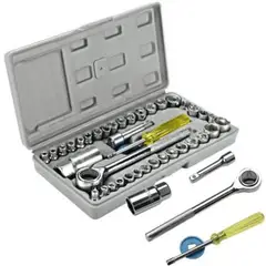 OEM - Juego Llaves Dados 40Piezas de Tubo Caja de Herramientas Inoxidable