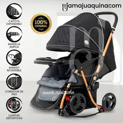 BABY HAPPY - Coche Cuna Mecedora de Lujo «GRAND ROYCE» Black