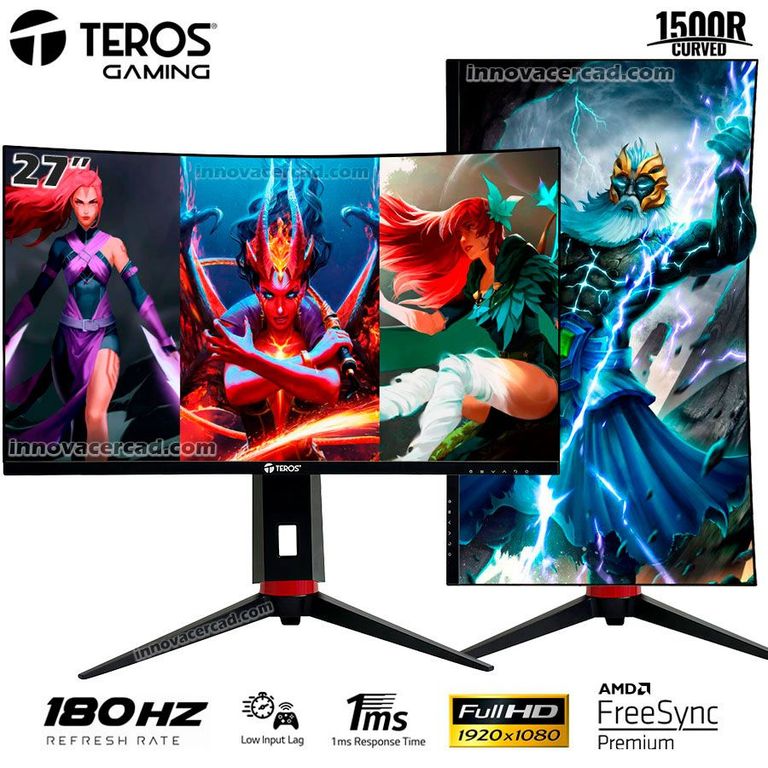 Monitor TE-2766G 27 Curvo Full HD 180Hz 1MS Pivot FreeSync