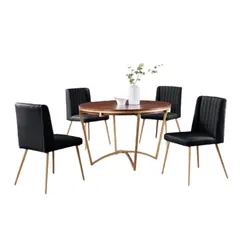 CENTRAL DECCO - COMEDOR 4 SILLAS CHICAGO NEGRO