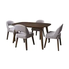 CENTRAL DECCO - COMEDOR 4 SILLAS NANTES GRIS CLARO