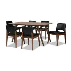 CENTRAL DECCO - COMEDOR 6 SILLAS MOSCU NEGRO