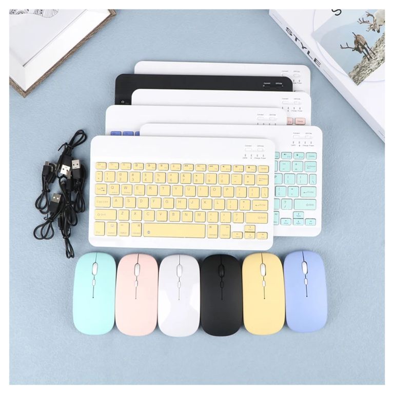 Teclado inalámbrico Bluetooth con Mouse - Blanco - M