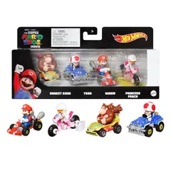 HOT WHEELS - Mario Kart Pack 4 Vehiculos Pelicula