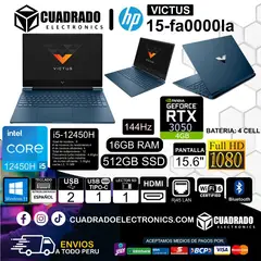 HP - Laptop Gamer Victus de 156 modelo 15-fa0000la Intel Core i5-12450H