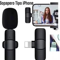 OEM - Micrófono Solapero Inalámbrico Compatible iPHONE Celular Smartphone