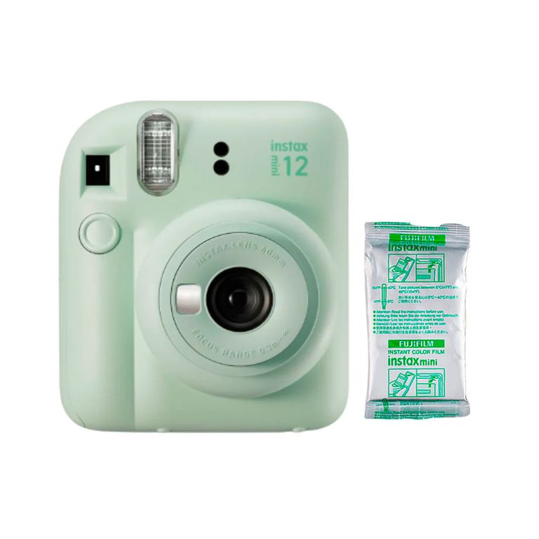 Camara Instax Mini 12 Verde + Pelicula x 10