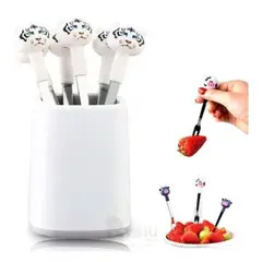 GENERICO - Mini Tenedores Blanco para Frutas