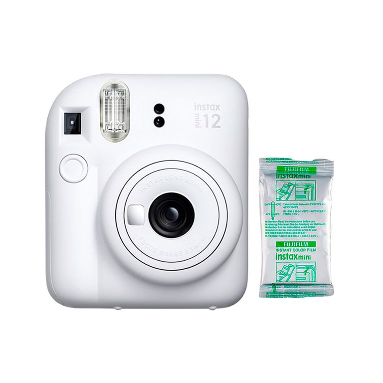 Camara Instax Mini 12 Blanco + Pelicula x 10