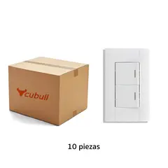 CUBULL - Interruptor Doble Pack x 10 unidades