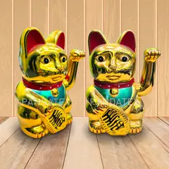 GENERICO - GATO DE LA FORTUNA 6 PULGADAS COLOR DORADO