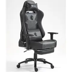 DREIZT - Silla Gamer Heroes Negro Premium Reclinable Con Posapies