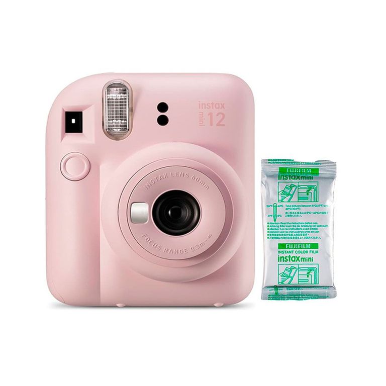 Camara Instax Mini 12 Rosado + Pelicula x 10
