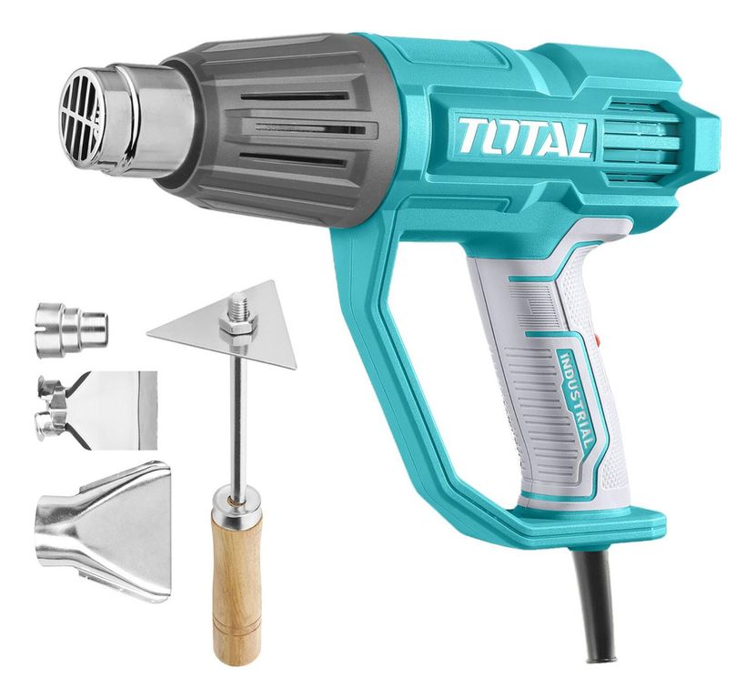 Pistola de calor graduable 2000w con accesorios