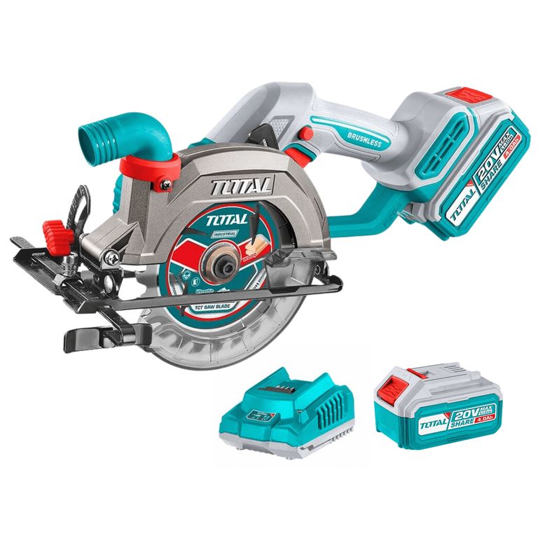 Sierra circular 20v incluye bateria 4ah y cargador Total