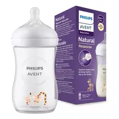 AVENT - Biberon Jirafa Natural 3.0 Anticolico Antigoteo 260 Ml