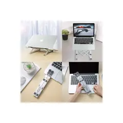 GENERICO - Soporte para Laptop de Aluminio Plegable - Portatil Multifuncion