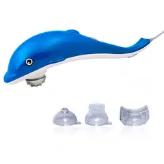 GENERICO - Delfin de Masaje Corporal con Infrarrojo y 3 Cabezales de Silicona
