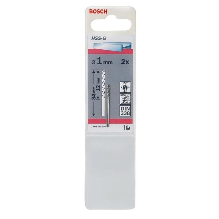 Broca Metal Hss-G 1.0X 34Mm 2U