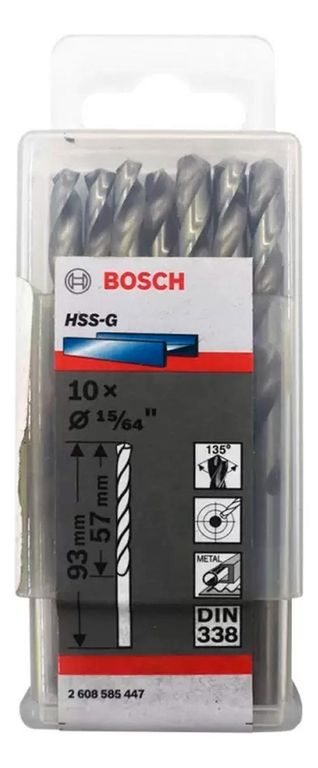 Broca Metal HSS-G X10U 6.0mm 15/64"
